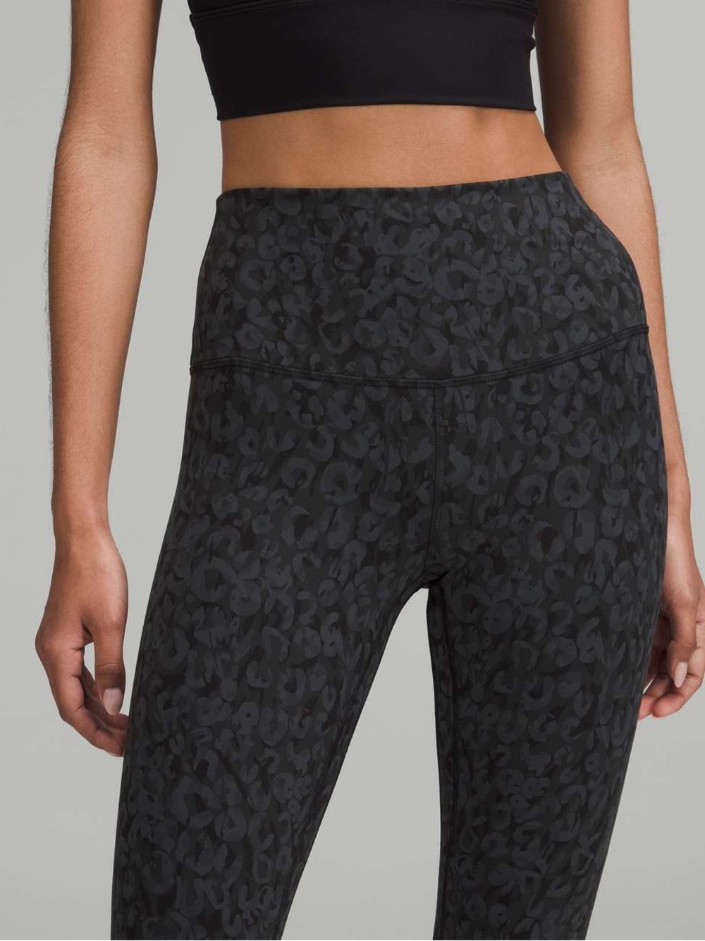 lululemon athletica High-Rise Black Leopard Print Align Leggings 25”